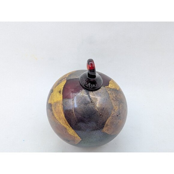 Thames Ornament Hand Blown Art Glass Copper Gold Leaf Hanging Christmas tree - Picture 11 of 13